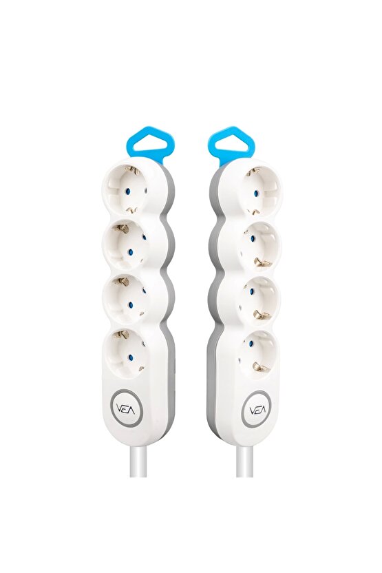 Vea Ve-2s4s 4lü 1.5 Metre Kablolu Anahtarlı Grup Priz