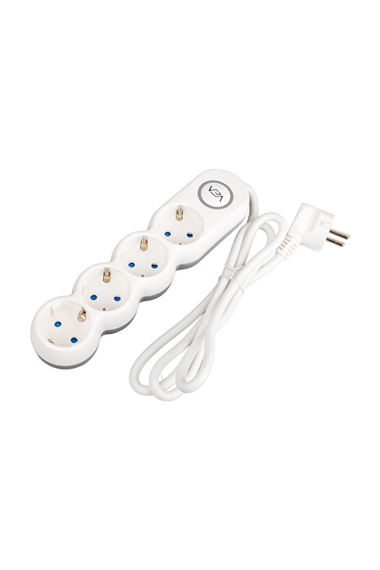 M3lf- Shopzum Ve-2s4s 4lü 1.5 Metre Kablolu Anahtarli Grup Priz