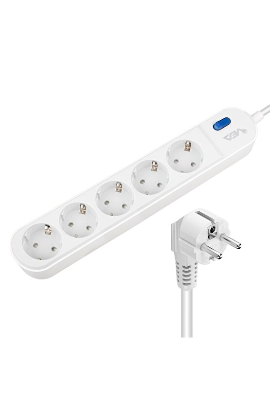 - Ve-vega105 A Class 5li Anahtarlı 1.5 Metre Akım Korumalı Grup Priz (MADE IN MALAYSIA) (k95