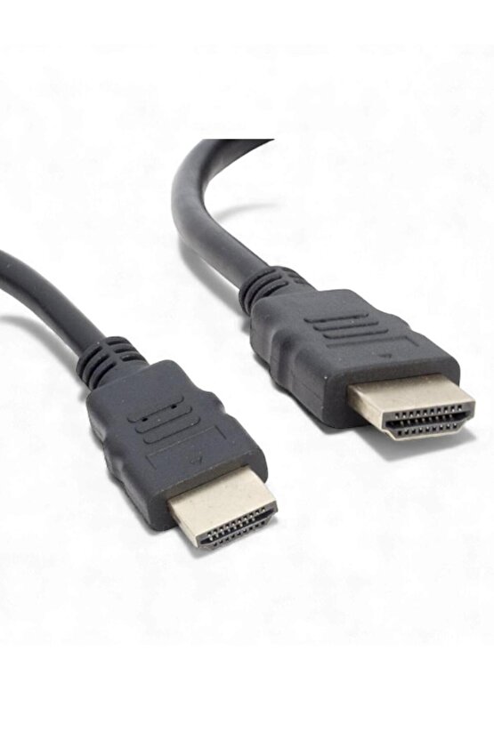 Plastik Düz Siyah 1.5 Metre HDMI Kablo – Gold Uçlu, Yüksek Çözünürlük Destekli