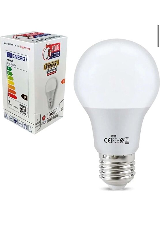 9W E27 8400K Beyaz LED Ampul – Yüksek Parlaklık Tasarruflu Aydınlatma