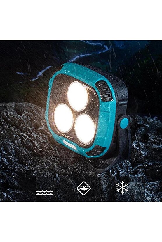 Powerbank Özellikli Şarjlı 30W Çalışma Lambası | 3 COB LED’li, 3 Renk Modlu (4000K-7000K)