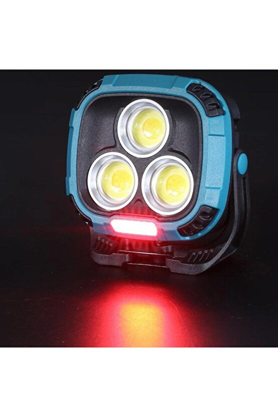 Powerbank Özellikli Şarjlı 30W Çalışma Lambası | 3 COB LED’li, 3 Renk Modlu (4000K-7000K)