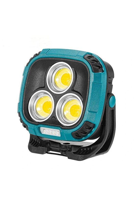 Powerbank Özellikli Şarjlı 30W Çalışma Lambası | 3 COB LED’li, 3 Renk Modlu (4000K-7000K)