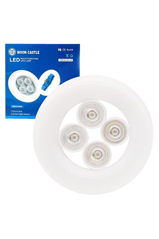 E27 48W Beyaz 4 Kanatlı UFO LED Lamba – Yüksek Işık Gücüyle Aydınlatma