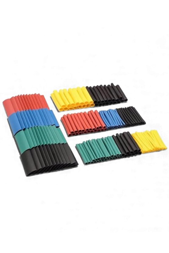 Isıyla Daralan Makaron 530 Adet Set – 12 Boy, Elektrik Kablo İzolasyon Kılıfı