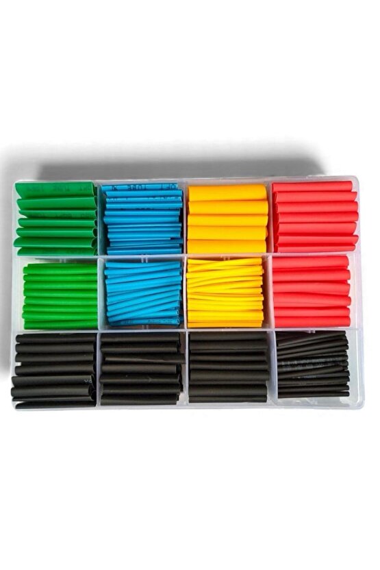 Isıyla Daralan Makaron 530 Adet Set – 12 Boy, Elektrik Kablo İzolasyon Kılıfı