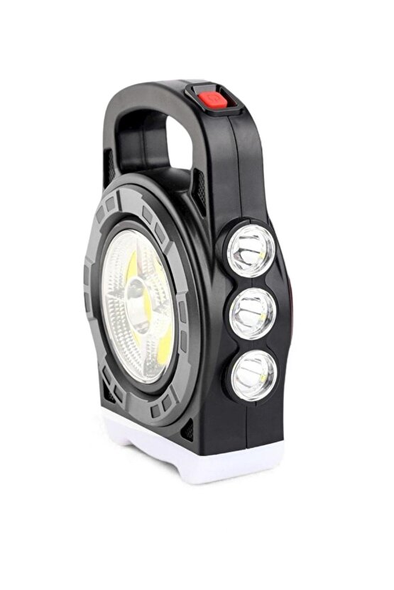 Güneş Enerjili 20W COB LED Lamba – 3 Modlu Şarj Edilebilir Kamp Işıldak