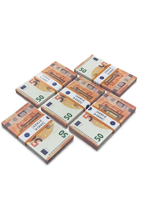 Gerçek Görünümlü 5 Deste 50 € Şaka Parası – Düğün, Koleksiyon İçin 50 EURO