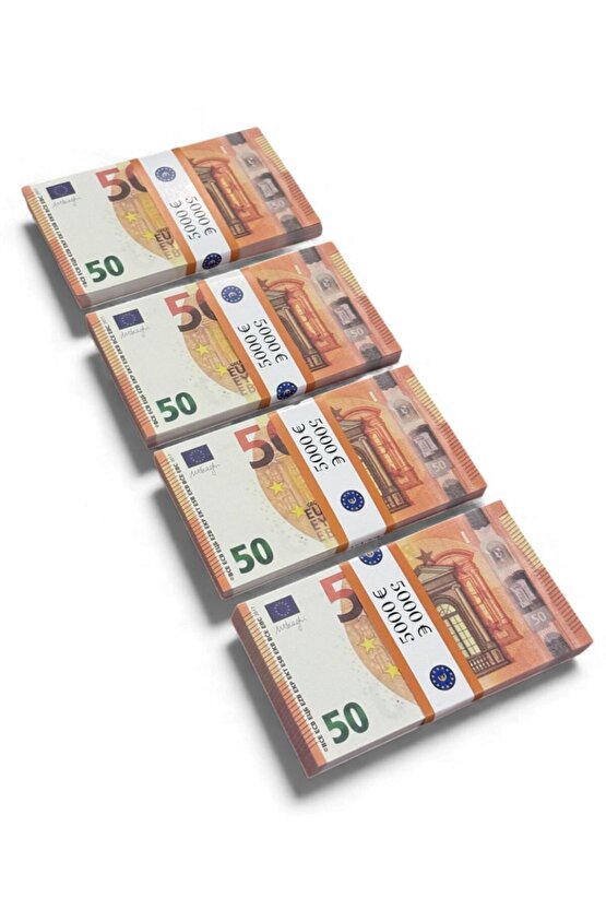 4 Deste 50 € Şaka Parası – Düğün Atma, Kına, Parti, Film, Fotoğraf ve Dekor İçin 50 EURO