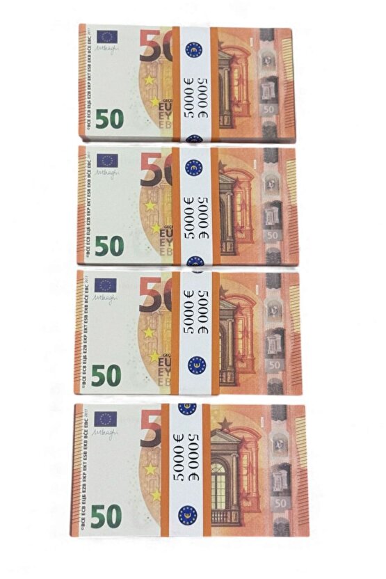 4 Deste 50 € Şaka Parası – Düğün Atma, Kına, Parti, Film, Fotoğraf ve Dekor İçin 50 EURO