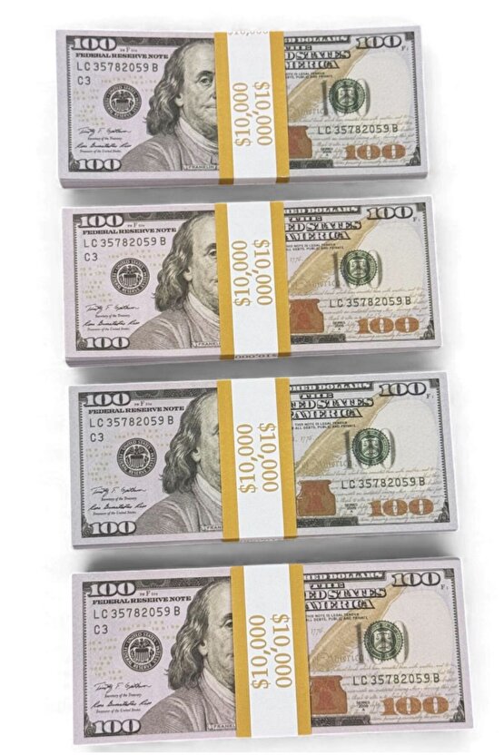 4 Deste 100 Dolar Düğün Atma Parası – 100$ Görünümlü Oyun Parası 1. Kalite