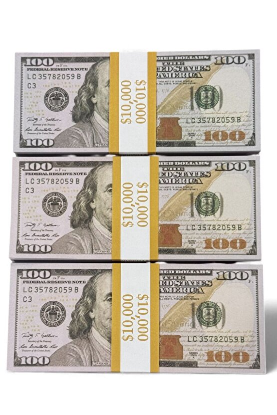 3 Deste 100$ Joke Money – Düğün Parası, Şaka, Koleksiyon Parası