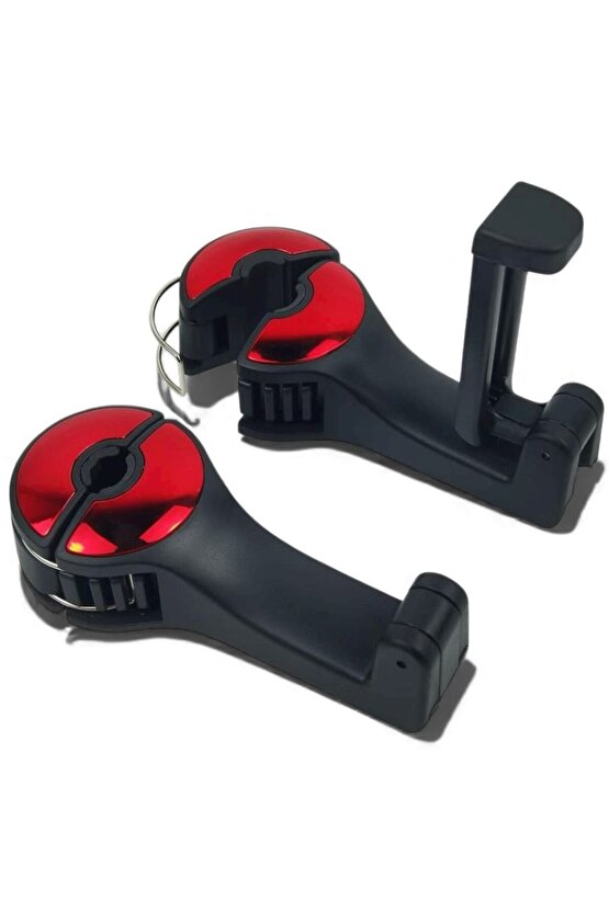 Oto Koltuk Arkası Kanca Askı + Telefon Tutucu – Evrensel Uyumlu 2’si 1 Arada Araç Aparatı