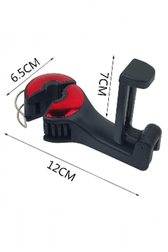 Oto Koltuk Arkası Kanca Askı + Telefon Tutucu – Evrensel Uyumlu 2’si 1 Arada Araç Aparatı