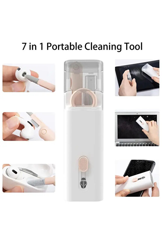 7-in-1 bilgisayar klavye temizleyici fırça kiti kulaklık temizleme kalem kulaklık klavye temizleme