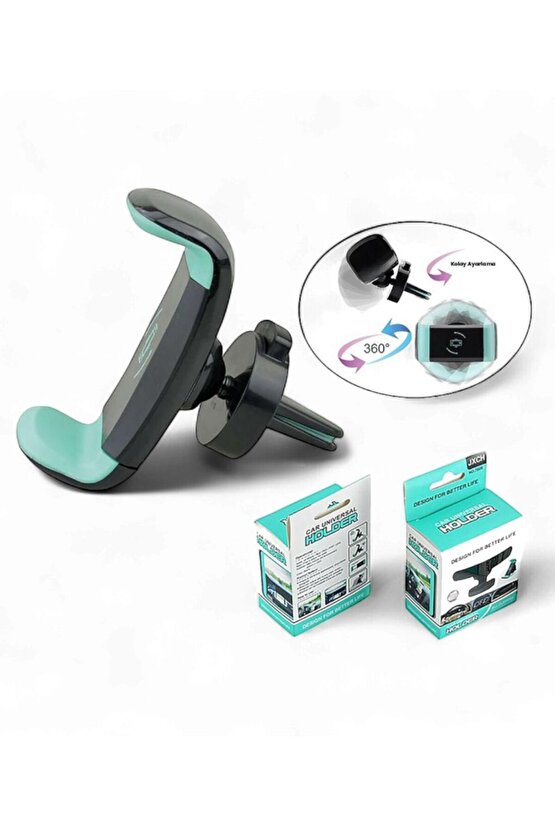 360° Kıskaçlı Araç İçi Telefon Tutucu | Havalandırma Tipi Ayarlanabilir şık Telefon Standı