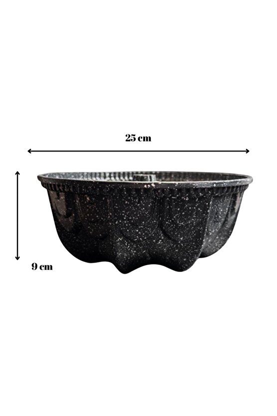 25 cm Granit Desenli Orta Delikli Kek Kalıbı – Yapışmaz, Yanmaz, Desenli Kek Kalıbı