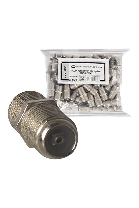 F Ara Konnektör Birleştirici 100lü --- Poşet --- Sc-07 F81