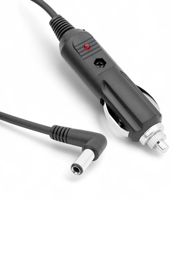 5.5x2.5mm L Uçlu 1.8m Araç Çakmak Girişli Güç Kablosu – Oto Adaptör Kablosu