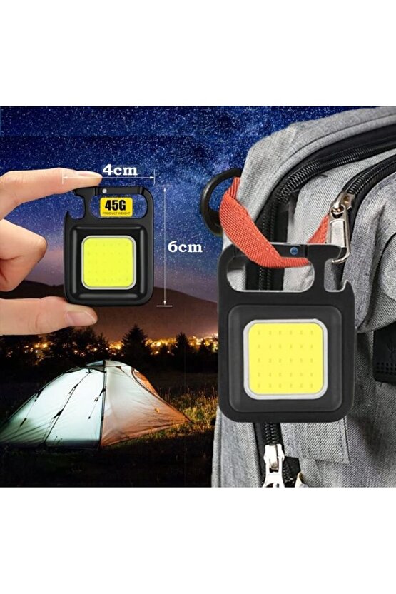 Şarj Edilebilir Mıknatıslı Çok Amaçlı Pratik Kamp ve Acil Durum Feneri NAPOLYON MİNİ COB LED