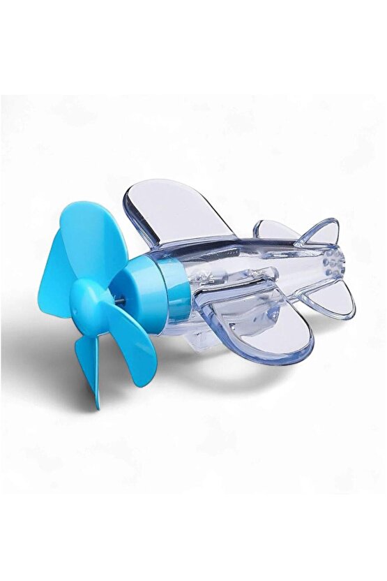 LED Işıklı Pervaneli Süs – Kırmızı & Mavi | Pilsiz, Yapışkanlı Aksesuar | Kask & Araba Uyumlu