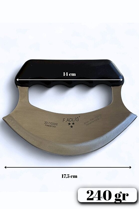 Paslanmaz Çelik Börek, Pide ve Pizza Dilimleme Bıçağı – Ergonomik Saplı Profesyonel Kesici (17,5 cm)