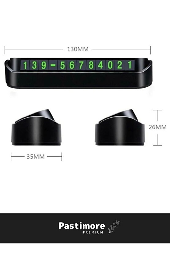 Araç Içi Park Telefon Numarası Araba Oto Cam Kartı Torpido Üstü Fosforlu Neon Aç-kapa Numaratör