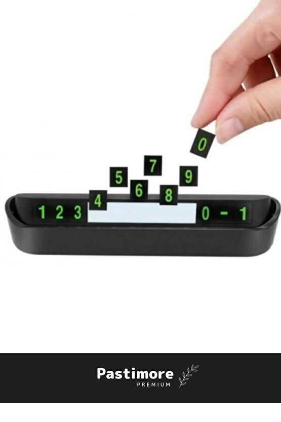 Araç Içi Park Telefon Numarası Araba Oto Cam Kartı Torpido Üstü Fosforlu Neon Aç-kapa Numaratör