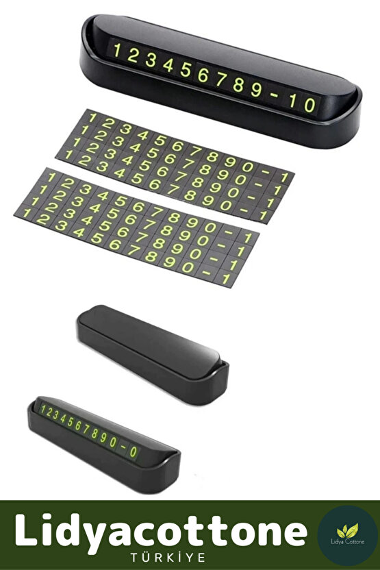 Araç Park Numaratör Telefon Numarası Oto Cam Kartı Torpido Üstü Fosforlu Neon Aç-Kapa