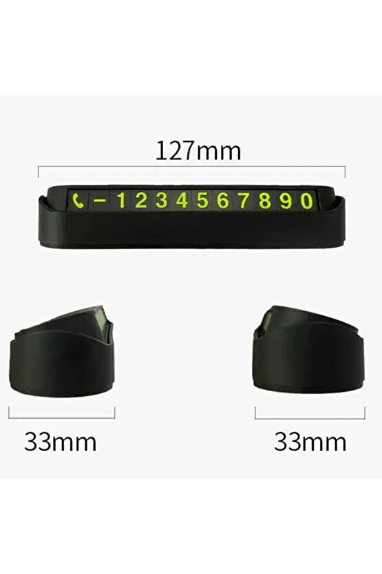 Fosforlu Otomobil Park Numaratörü - Görünür Telefon Numarası Kartı