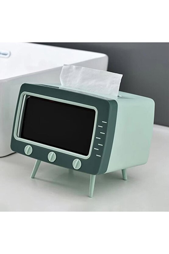 Sunup Sn-24896 Telefon Tutuculu Peçete Kutusu Çok Fonksiyonlu Kılıf Organizer