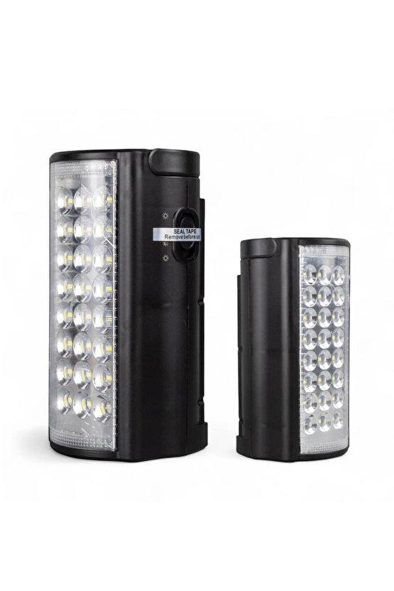 24 LED’li Şarjlı Işıldak (6V 4Ah Akülü) - Powerbank Özellikli, Telefon Şarj Edilebilir