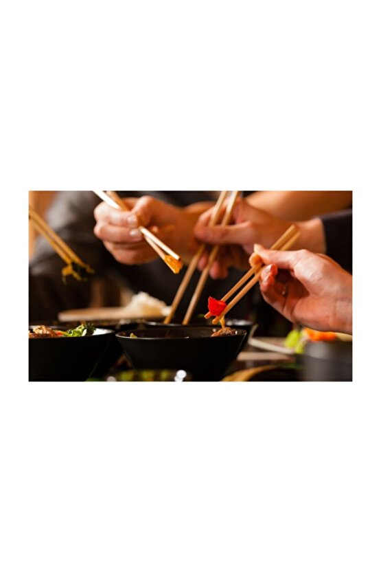 Bambu Ahşap Çin Çubukları - Bamboo Chopsticks - 5 Çift