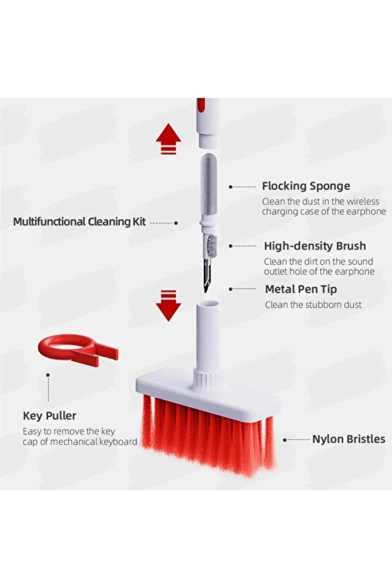 Klavye Bilgisayar Kulaklık Temizleme Araçları Tuş Çektirme Seti 5 In 1