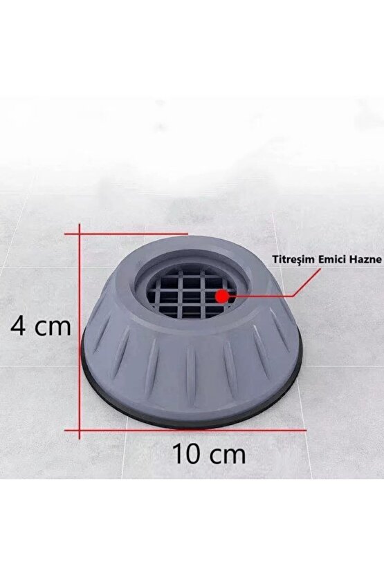 8li Set Çamaşır Makinesi Yükseltici Titreşim Engelleyici Stoper Aparat