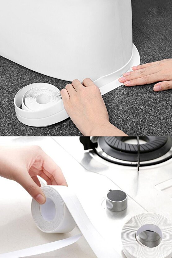 Profesyonel Su Sızdırmaz Akıllı Küvet Lavabo Klozet Banyo Mutfak Kenar Bandı Yapışkanlı Şerit Bant -