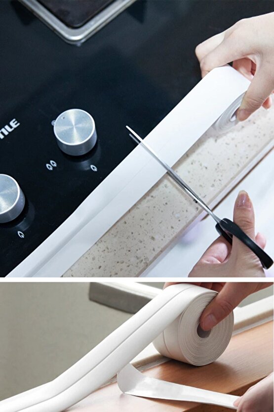 Profesyonel Su Sızdırmaz Akıllı Küvet Lavabo Klozet Banyo Mutfak Kenar Bandı Yapışkanlı Şerit Bant -