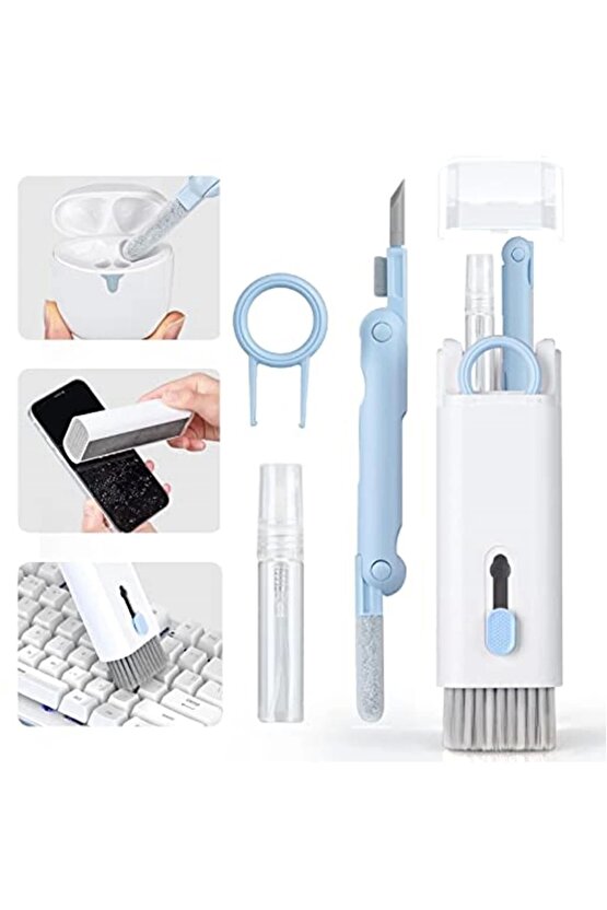 Klavye Için 7si 1 Arada Temizlik Fırçası, Klavye Temizleme Seti, Çok Fonksiyonlu, Bilgisayar Klavy