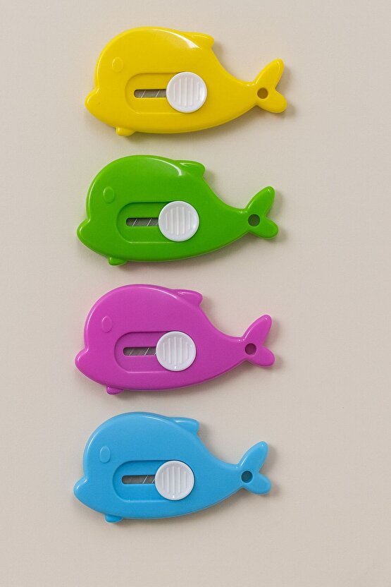 5 Adet Balina Şekilli Mini Maket Bıçak Falçata– 5’li Set