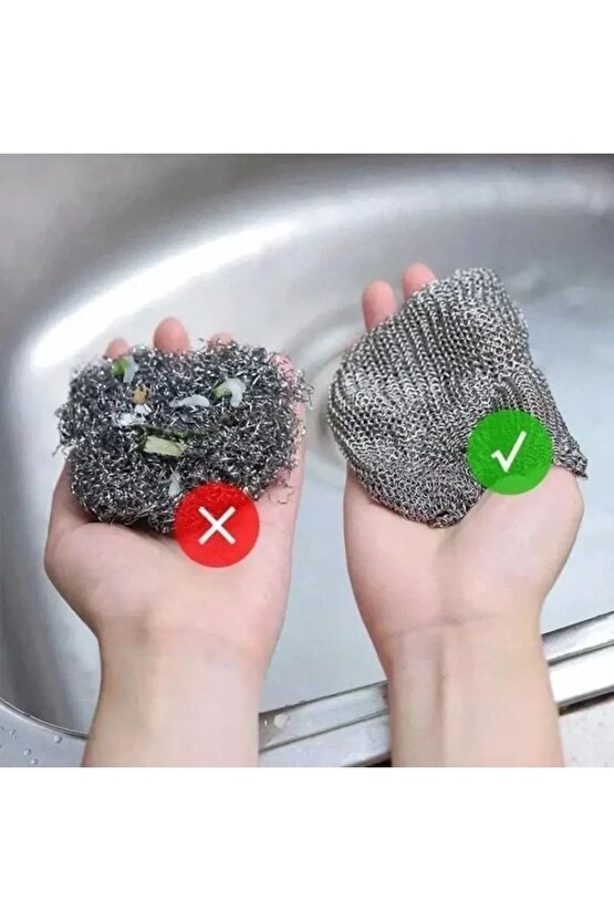 ( 5 Adet ) Zor Kir Bezi, Inox Telli Bulaşık Bezi, Mutfak Banyo Bezi