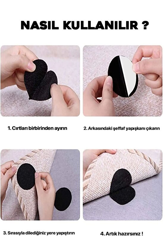 20li Yapışkanlı Halı, Kilim Ve Koltuk Örtüsü Sabitleyici – KAYDIRMAZ CIRT BANT