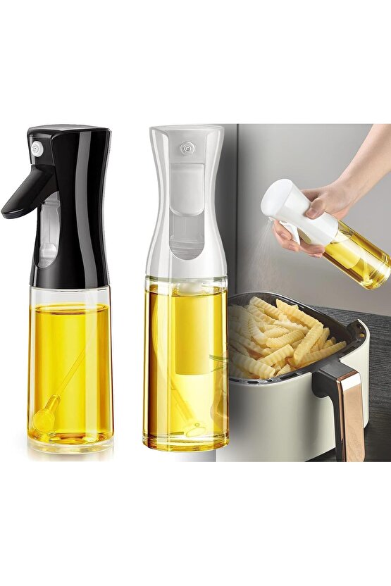 Airfryer Cam Sprey Yağdanlık, Birinci Sınıf, Akıtma Damlatma Yapmaz, Limon, Sirke, Yağ Püskü