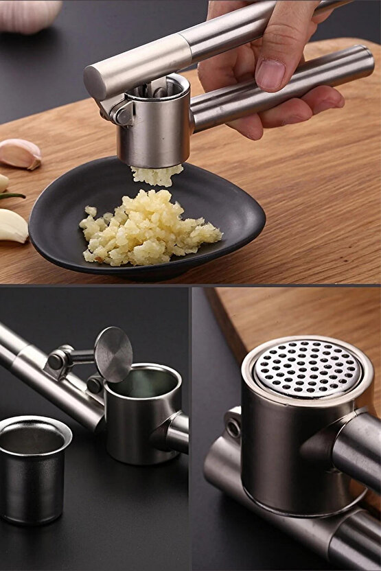 Paslanmaz Çelik Koncıs Sarımsak Ezici Pratik Sarımsak Ezeceği Lüks Çelik Sarımsak Ezeceği