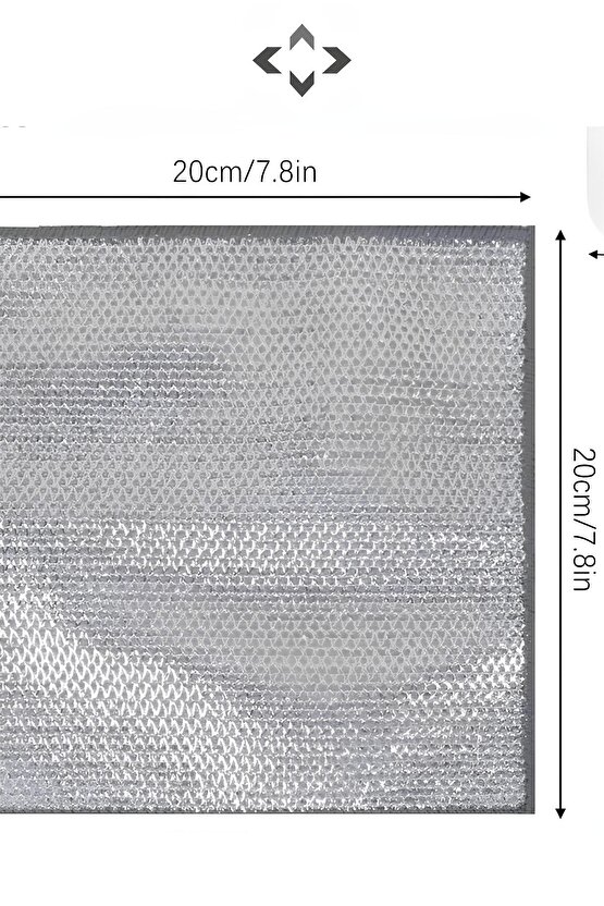 5 Adet Tel Bulaşık Bezi Çizmez Bulaşık Teli Çelik Bez 20x20 Çift Katmanlı