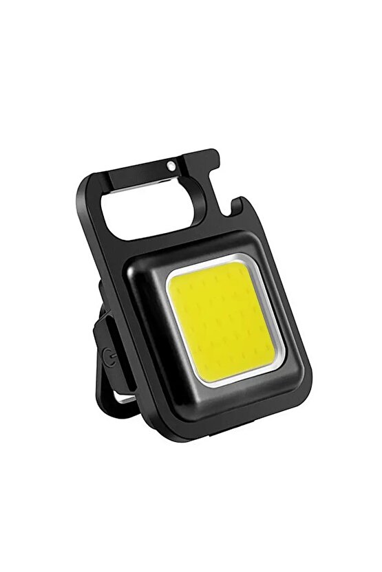 Mıknatıslı Ayaklı Anahtarlıklı 800 Lümen Ledli Tirbüşon USB Şarjlı Çok Amaçlı Mini El Feneri