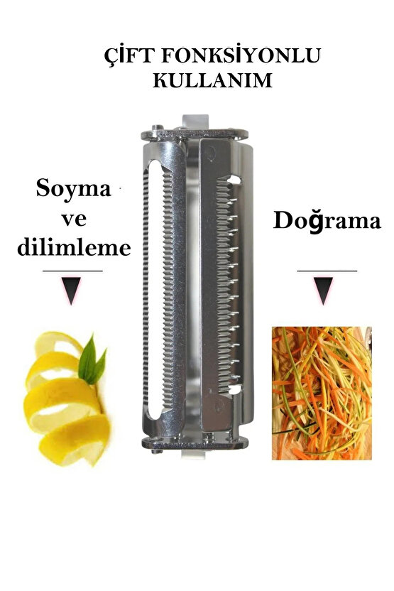 Çift Foksiyonlu Jülyen Meyve Sebze Soyacak Salatalık Havuç Elma Kabak Soyacağı