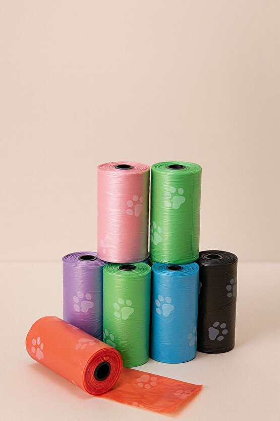 Köpek ve Kedi Dışkı Toplama Poşeti 4 Rulo  60 poşet