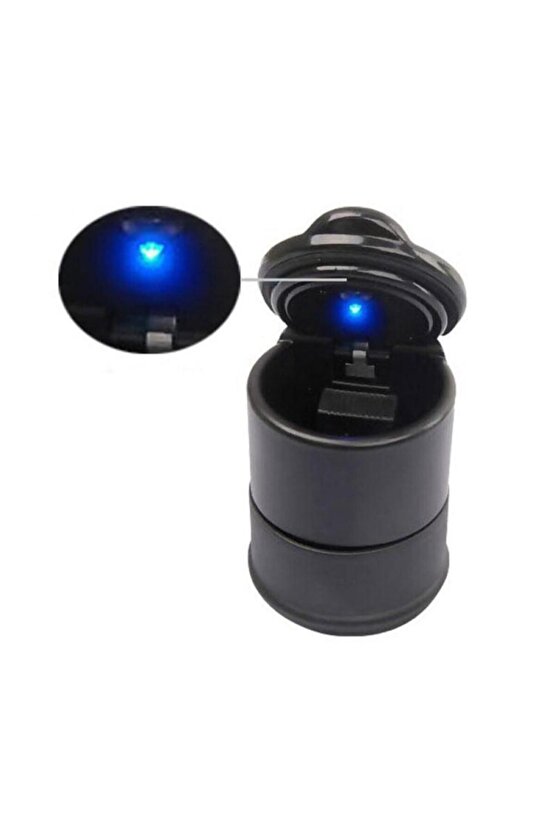 Led Işıklı Oto Araç Içi Küllük Araba Kül Tablası Kapaklı Kokusuz