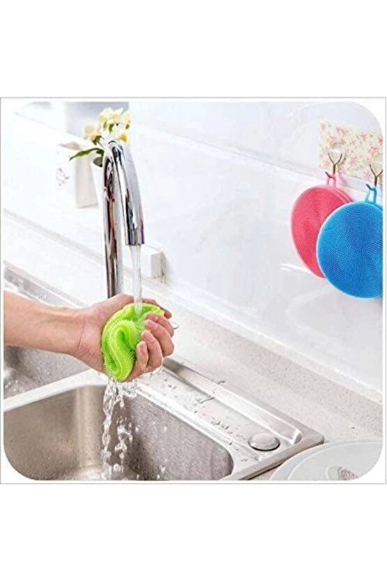 2 Adet Silikon Bulaşık Yıkama Fırçası Tükenmeyen